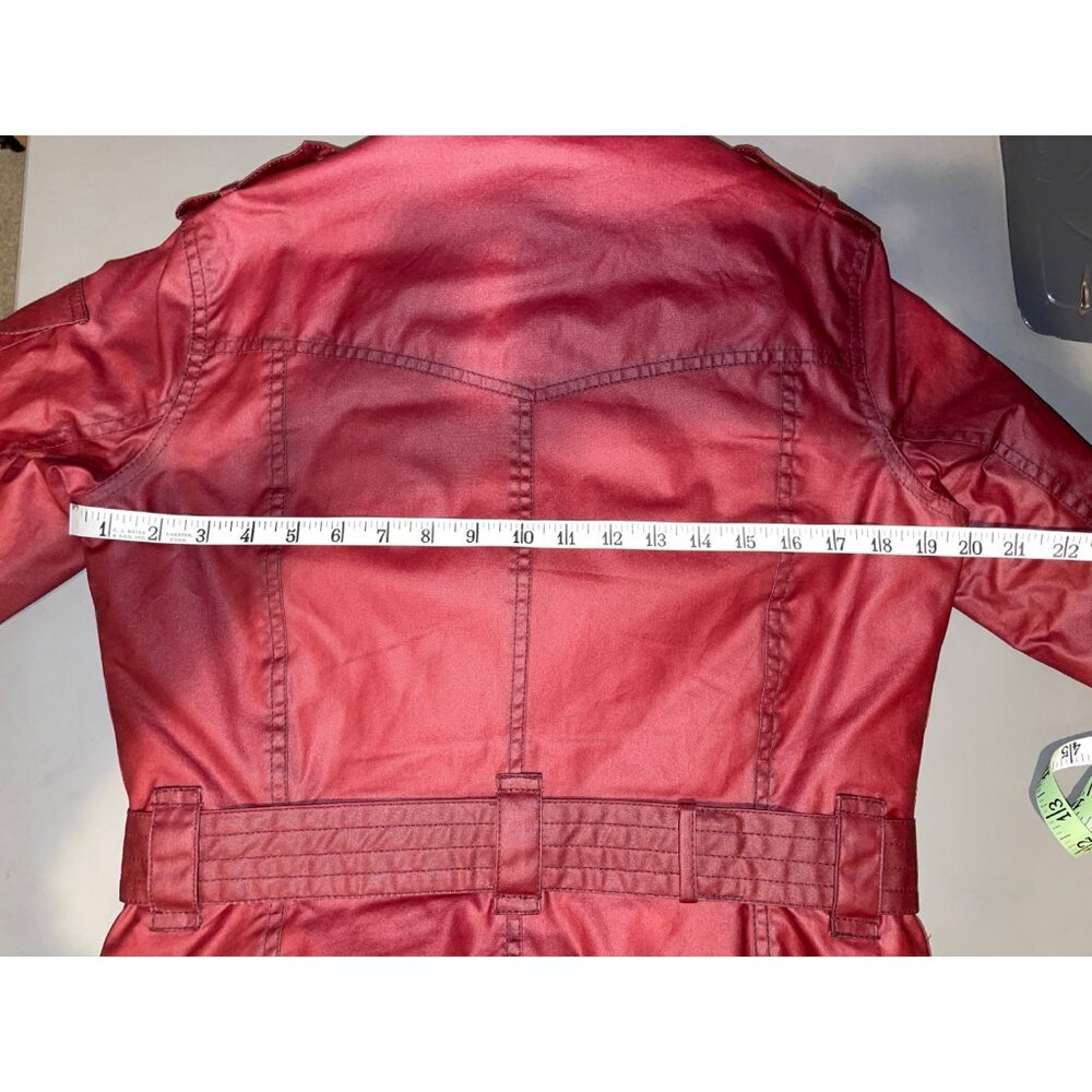 Women's Brick Red Waxed Cotton Barbour Jacket, Size 8 - Picture 10 of 12